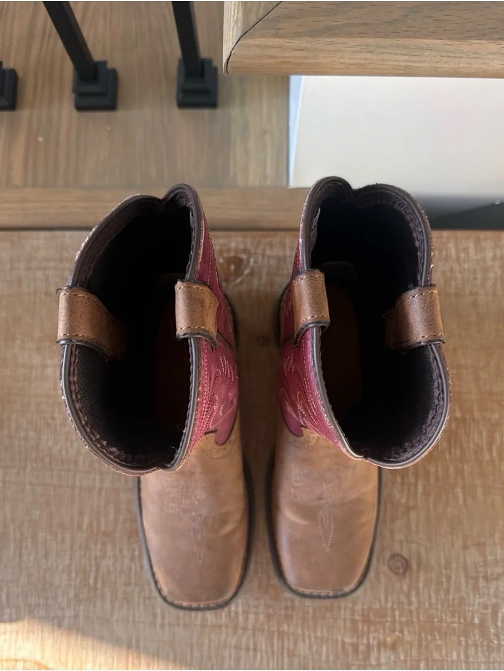 Durango Brown Leather Boot with Pink Accents